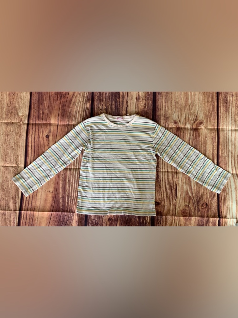DP..am Unisex Long Sleeve Striped Multicolor Pullover Pajama Shirt Size: 12